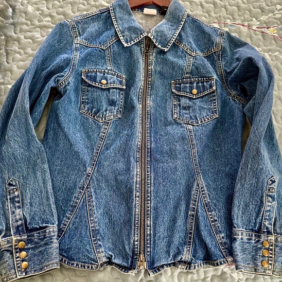 Arizona Jean Company Tops - Original Arizona Jean Co Women's Denim Top Zippers 100% Cotton Size XL NWOT